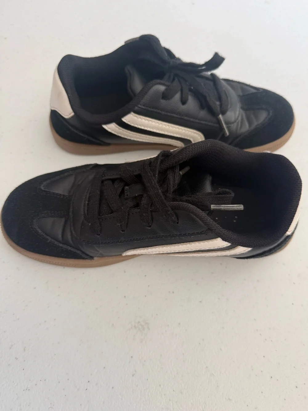Cat & Jack Black Sneakers with White Stripes
